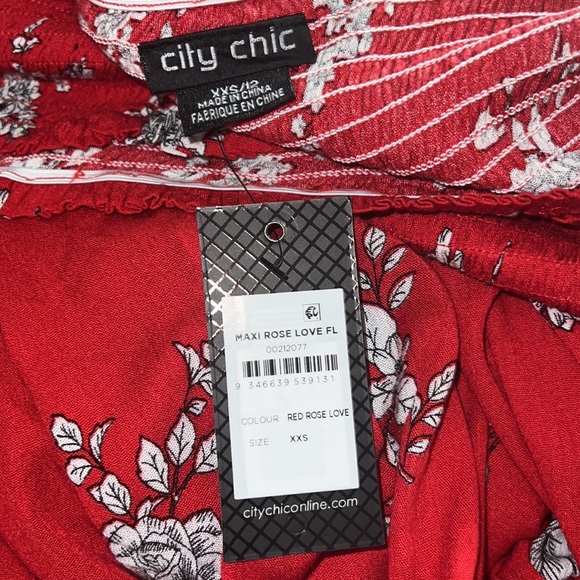 City Chic Rose Floral Maxi Dress Size 12 - Picture 4 of 5